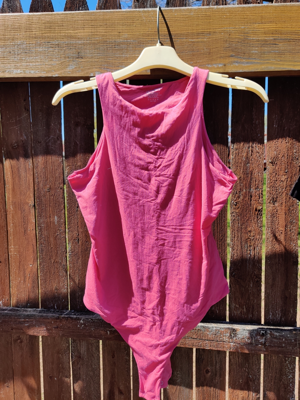 Sleeveless Pink Scoop Neck Bodysuit